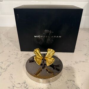 Michael Aram Butterfly Ginkgo Canister Top and Medium Box